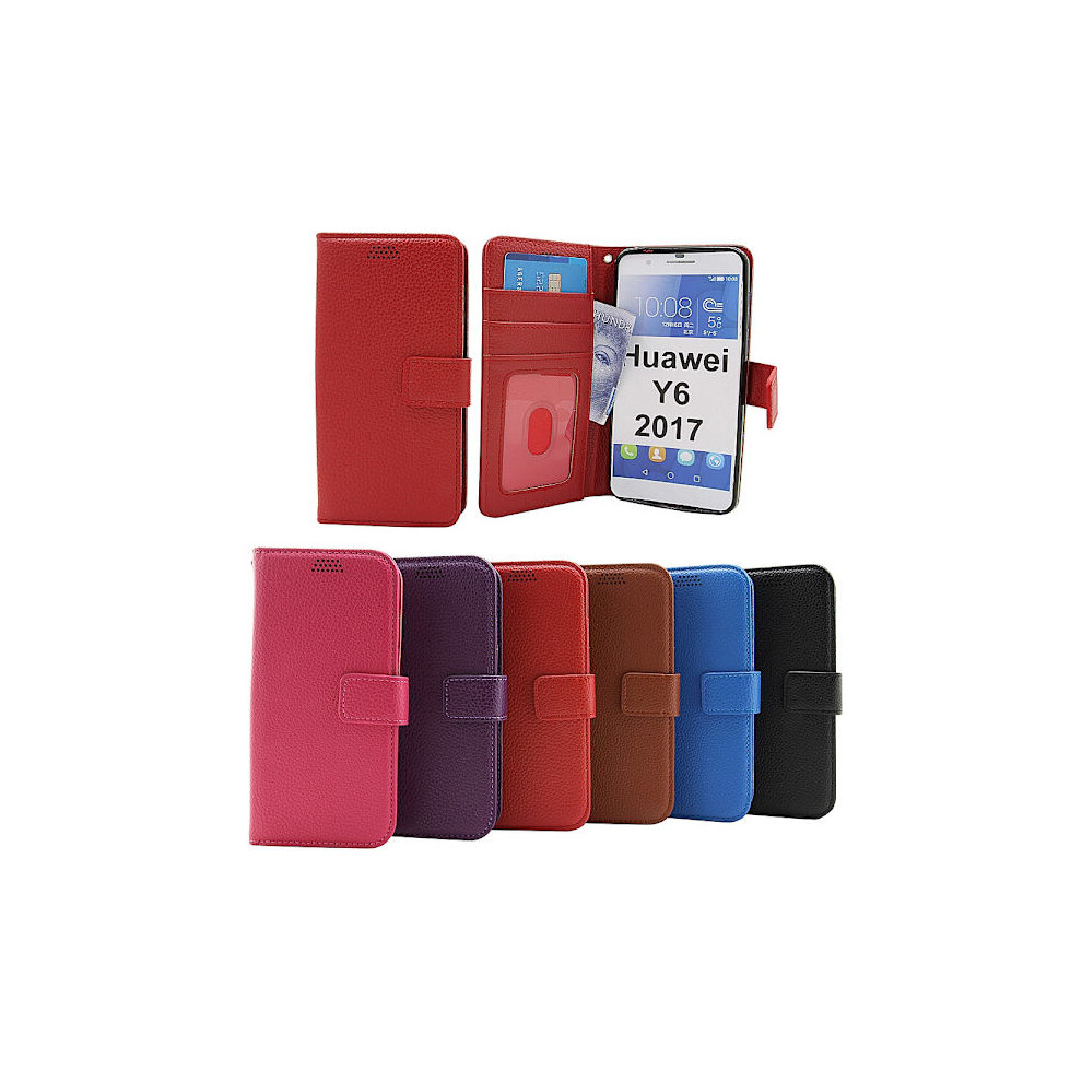 New Standcase Wallet Compatible With Huawei Y6 2017 (Mya-L41) Red 9180479471868