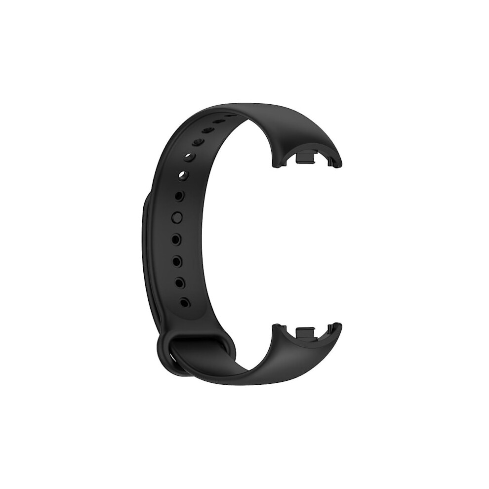Adjustable Silicone Strap For Mi Band 8 Smartwatch Bracelet Wristband Belt Loop Black 9180479471721
