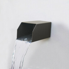 4' Square 316 Stainless Steel Water Fountain Spout for Pools, Ponds and Garden Waterfalls (Dark Brown)