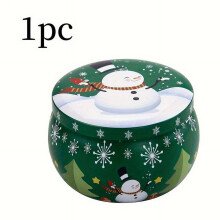 1pc Christmas Aromatherapy Soy Wax Candle in Jar with Dried Flowers, Single Wick, Round Shape for Holiday Gifts & Home Decor
