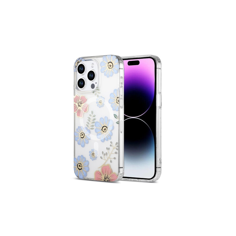 Compatible With Iphone 14 Pro Mobile Case Magsafe - Flowers Multicolor Red/Blue 9180479472070