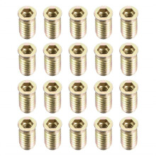 20pcs Threaded Inserts Nuts Wooden Furniture Screw-in Nut M8X25MM M8x25mm