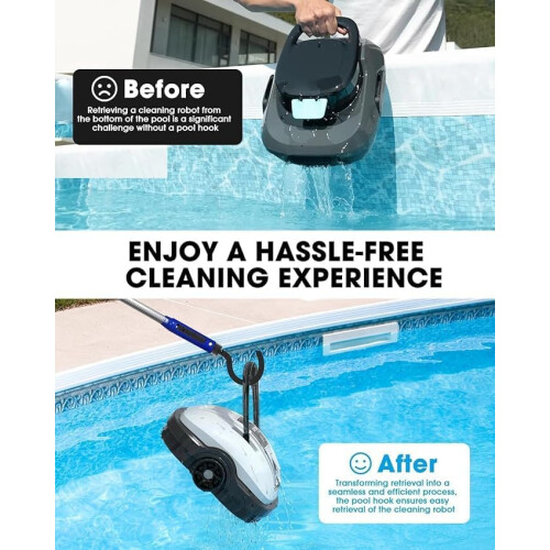 Pool Cleaner Hook for Robotic Retrieval with Wide Pole Compatibility and Durable Seasonal Use 2