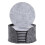 10-Pack Reversible Coasters in Grey Felt with Holder grey 3