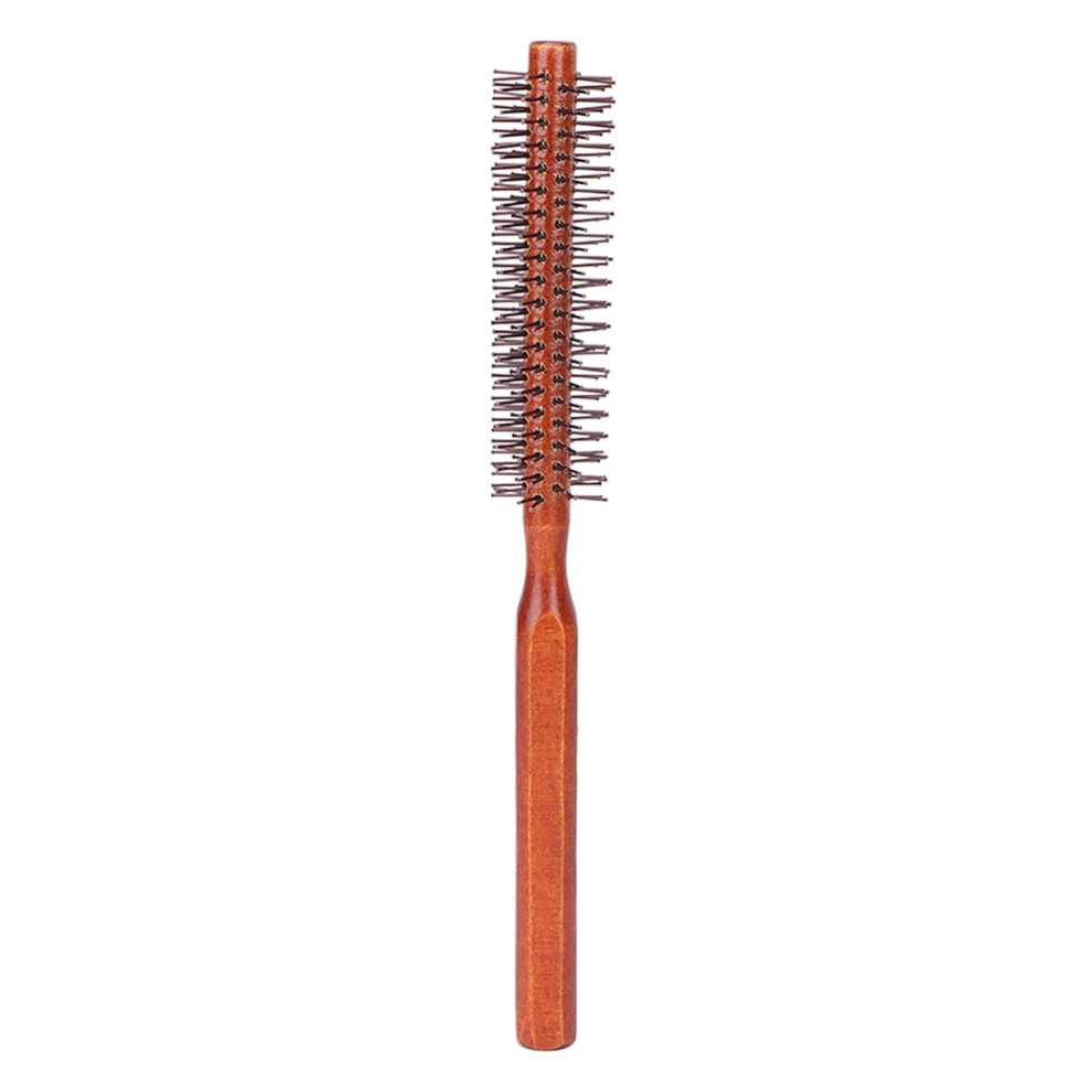 Small round blow dryer brush with soft nylon bristles, curly curl brush for fine hair, bangs, beard, styling, lifting, curling