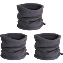 3 Pack Winter Neck Warmer Neck Gaiter with Adjustable Drawstring, Fleece Skiing Cycling Windproof Balaclava Scarf For Men Women