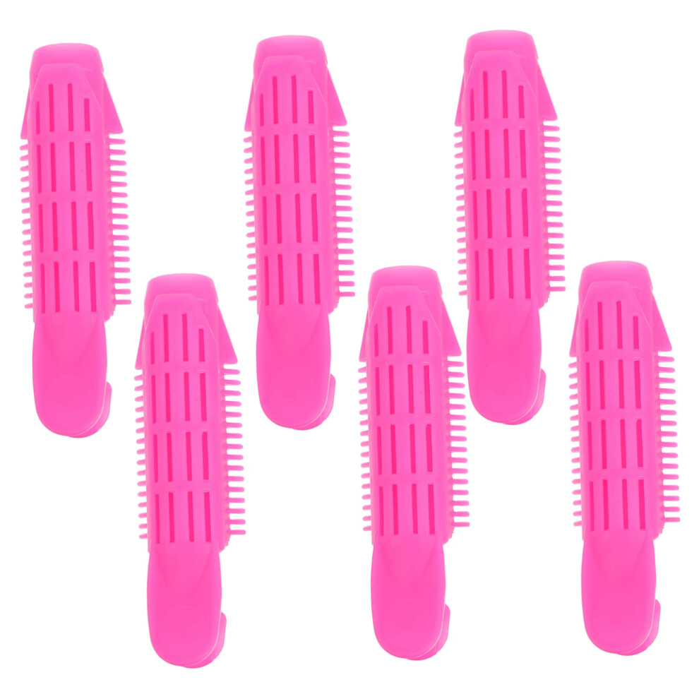 6pcs Heat Hair Curlers with Secure Clips for Natural Curls and Root Volume