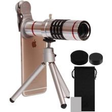 LINLIN Phone Camera Lens - 18x Telephoto Telescope with Tripod & Clip, compatible with iPhone, Samsung Galaxy, LG, HTC, Huawei and More