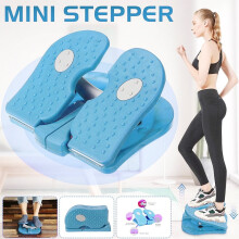 JUNWELL Mini Stepper Under Desk Pedal Exerciser, Folding Portable Stair Climber for Home, Office, Physical Therapy, Relieves Varicose Veins (Sky