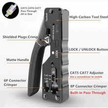 TAH-3549 - CRIMPER RJ45 AND RJ11/12 PASS-THRU CAT7/CAT6/CAT5 FOR AGAB-8115 PL