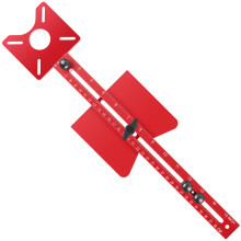 Grusce Router Milling Groove Bracket, Aluminum Alloy Circle Cutter Jig Compatible with Router Templates, Precise Woodworking Trimmer