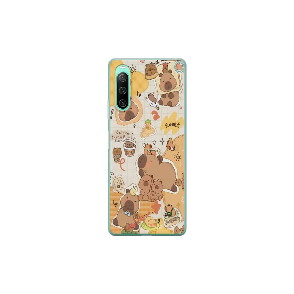Compatible With Sony Xperia 10 Iv Transparent Cover Kawaii Capybara Mobile Cover With Cute Animal Motif 9557311161056