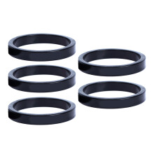 5Pcs Aluminium Alloy Front Fork Handle Vertical Trimming Washer Bike Headset Spacer Black (3MM)