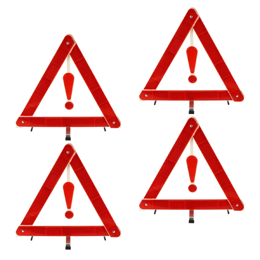 4Pcs Auto Warning Signs Road Safety Kit Car Folding Triangle Safety Tripods 9557311161346