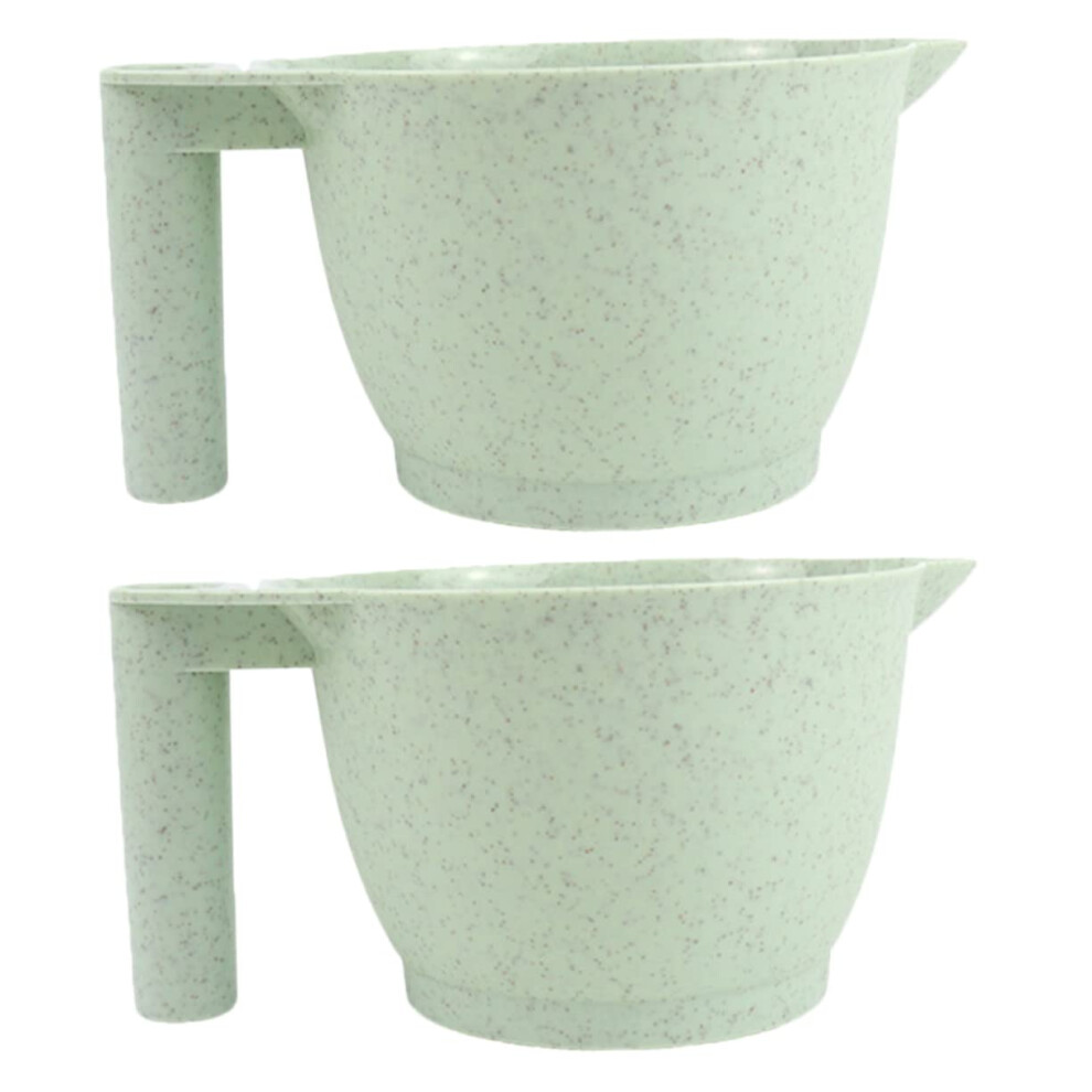 2pcs Hair Dye Bowl Set with Ergonomic Handle Easy Clean Reusable Plastic for Salon and DIY