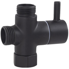 RAINB G1/2In 3 Way Brass Diverter Valve T-Adapter Converter Black For Shower Head