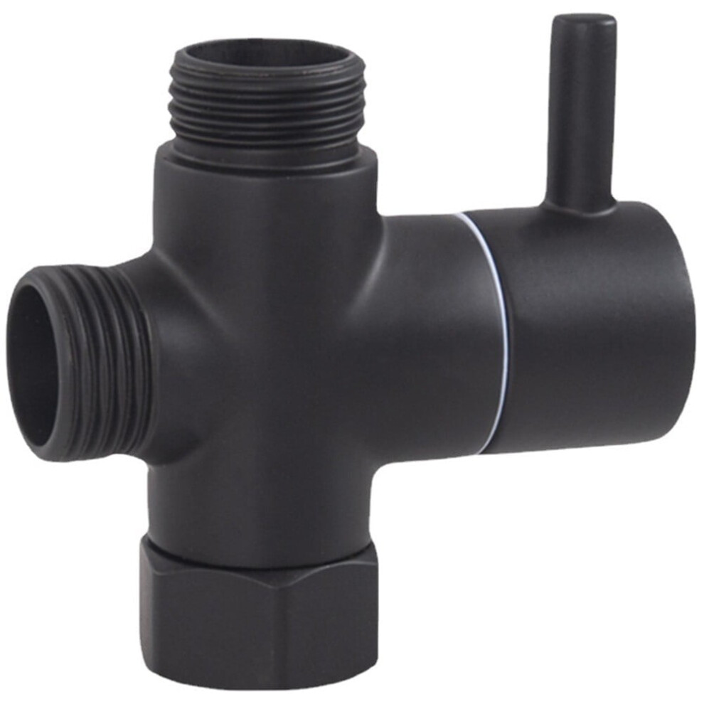 Rainb G1/2In 3 Way Brass Diverter Valve T-Adapter Converter Black For Shower Head 9557311669323