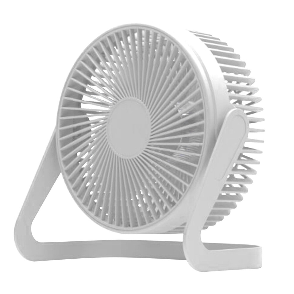 Herrnalise USB Small Desk Fan, Portable Quiet Wind with Strong Cooling Airflow, 360 Adjustable Mini Table Fan for Home Office Bedroom, White-image-OPC-PR95VSB-NEW