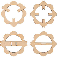 16pcs Wooden Wick Holder 4 Styles, Compatible with Cotton Wicks, Wick Centering Tool & Stabilizer Clips for DIY Candles (74~80mm)