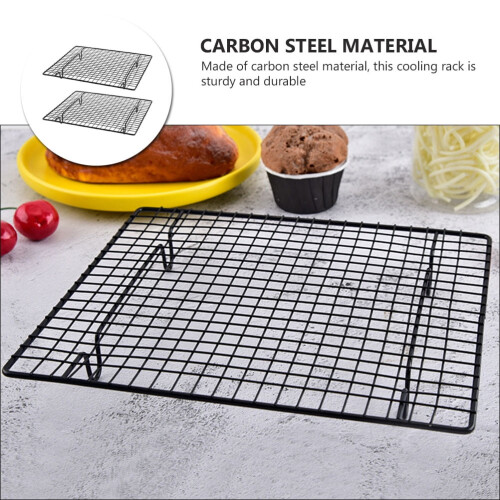 Guangmc Stackable Metal Tool Trays with Nonstick Cooling Grid for Baking (Black) 1