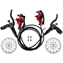 Tomfoto Hydraulic Disc Brakes Front Rear Calipers Set for MTB Mountain Bike Left Right Brake Lever Kit with 160mm Disc Rotor