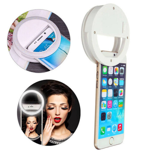 Universal Selfie Lamp / Ring with Different Light Modes - White White 1
