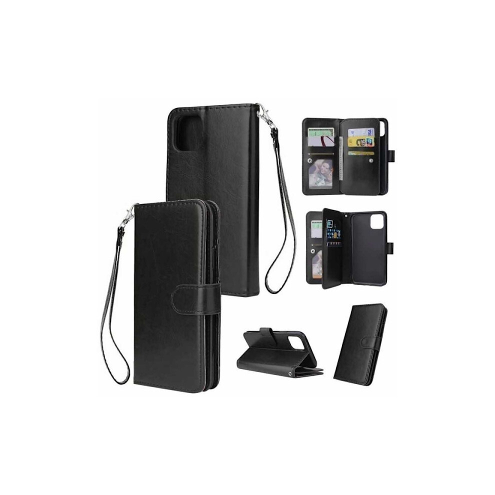 Compatible With Iphone 14 Pro Max Practical Wallet Case With 12-Compartment Array V4 Black 9499224784970