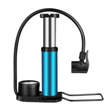 PRINxy Portable Bicycle Pump With Pressure Gauge Mini Bike Inflator Tire Cycling Compressor Adapter Bicycle Repairing Tools Blue