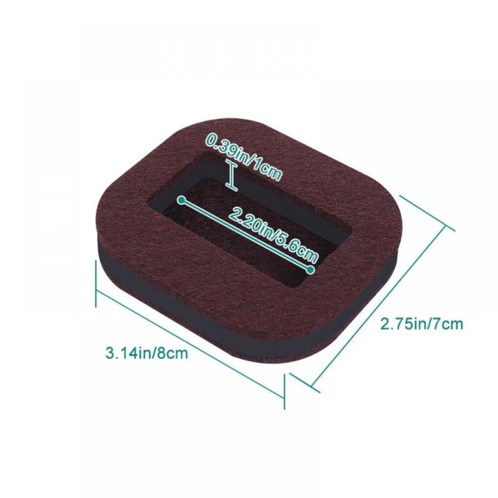 Felt Caster Cups, Felt Pads Bottom Furniture Caster Cups For Hardwood Floors, Prevents Scratches, 5 Packs (Square,Browm) 9557311671371