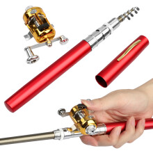 Portable 36" Mini Telescopic Fishing Rod and Reel Combo, Travel Set for Freshwater, Saltwater, Ice & Fly Fishing