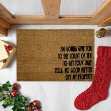 Xubond Christmas Rug Funny Christmas Doormat Creative Text Print Rug For Front Door Entrance Bedroom Bathroom Fabric Carpet