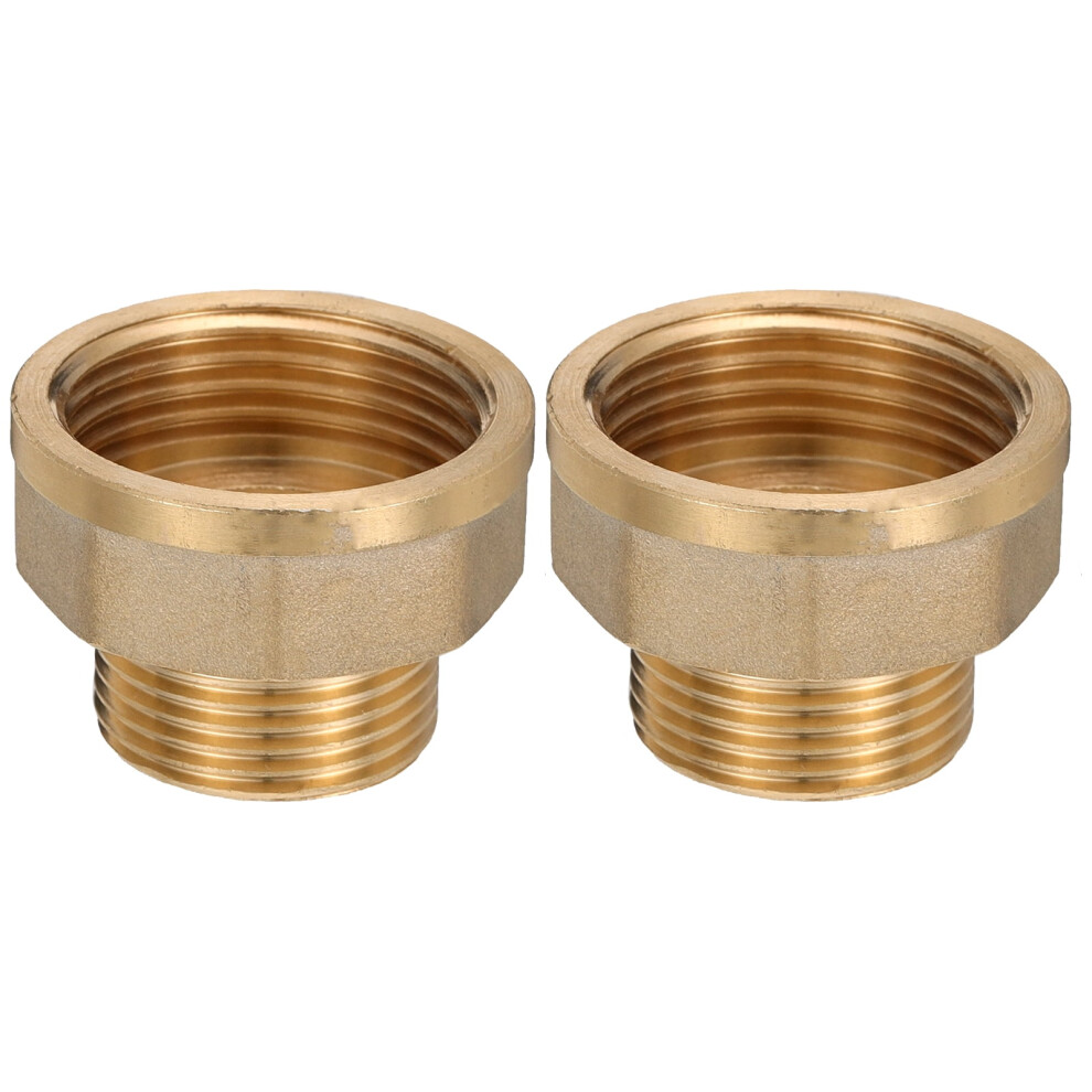 Water Pipe Fittings Straight Hex Coupler Threaded Brass Golden Color Adapter Accessories 9450273691404