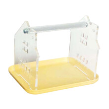 Bird Training Stand Tabletop Perch with Potty Tray for Macaw Cockatiel Budgies, Yellow