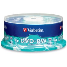 DVD-RW 4.7GB 4X with Branded Surface - 30pk Spindle, BLUE/GRAY - 95179