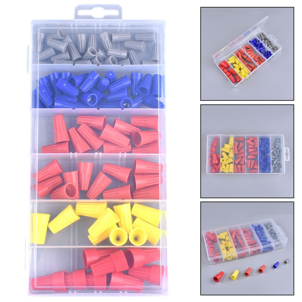 Wire Connectors Nuts Kit Electrical Splice Screw Cap Assortment 90 Pcs 9555307244448