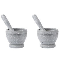 Kitchen Tools Garlic Pugging Pot Spice Grinder Bowl Crusher Masher Thicken 2 PCS