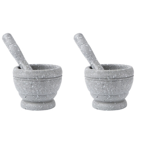 Kitchen Tools Garlic Pugging Pot Spice Grinder Bowl Crusher Masher Thicken 2 PCS