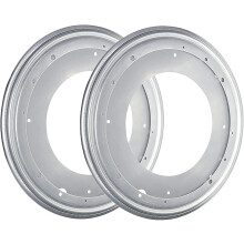 2 Pack 12" Lazy Susan Bearing 5/16" Thick, Compatible with Turntable Swivel Base for Kitchen, Serving Tray, Storage, Shelves