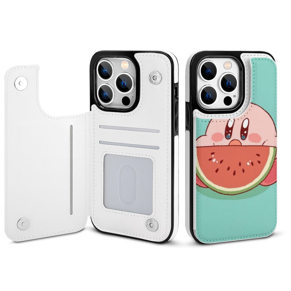 Kirby Wallet Case For Iphone 14 Pro - Pu Leather Folio With Card Holder, Kickstand & Magnetic Clasp - Shockproof Flip Cover For Women & Girls 9558633682748