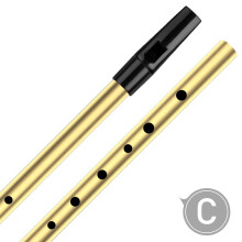 Brass Irish Whistle Flute C/D key Ireland Flute Tin Pennywhistle Metal 6 Hole
