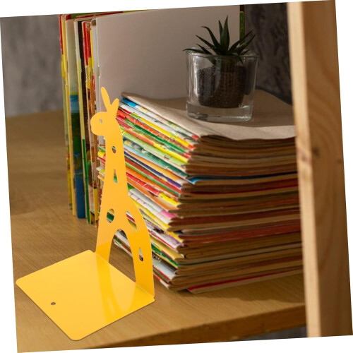 Metal Bookends with Deer Design, Antislip Stable Base, Solid Construction for Office and Shelves 1