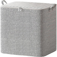 Collapsible Storage Bag 150L with Lid, Zipper & Handle - 22"x18"x22"H, Underbed Organizer for Bedroom, Dorm, Closet & Comforter Storage
