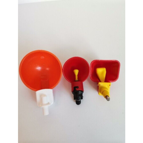 10 Chicken Watering Cups w/Tee Fully Automatic! No Peck! No Leak!