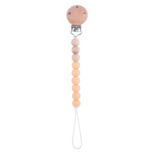 Welling Pacifier Chain Safe Silicone Beech Round Baby Soothing Pacifier Toy Clip Nursery Supplies