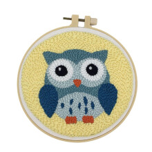 Animal Punch Kits Punch Pen Yarn for Beginners Owl