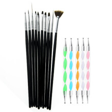Set of 15 Nail Tools - Brushes and Dotting Tools