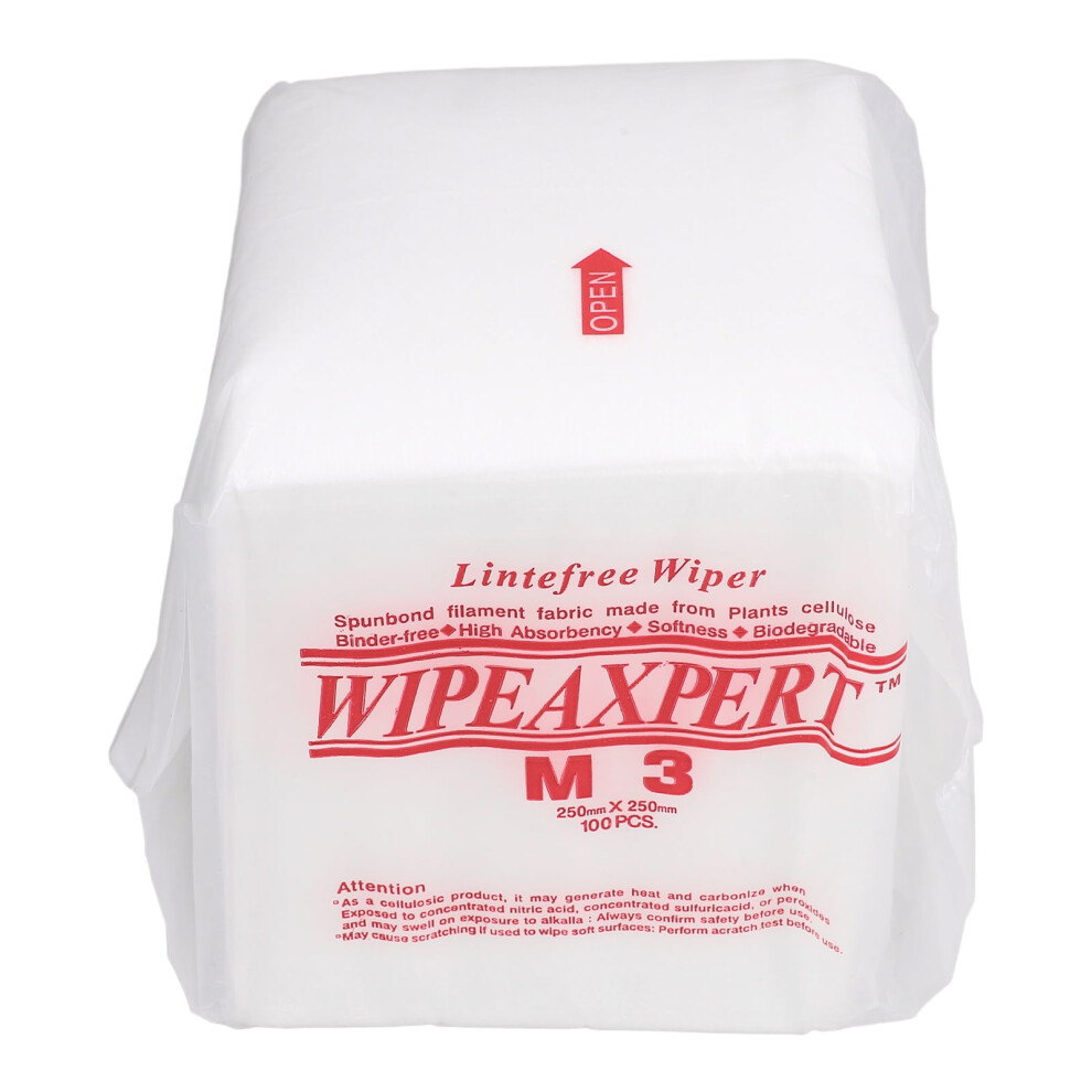 White Electronic Cleaning Wipes Cleansing 90 Pcs Bulk Eyeglasses Small Lens Paper Dust-Free