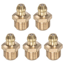 YULIJU 5Pcs Brass Straight Hydraulic Grease Fitting Accessories M10 x 1mm Thread