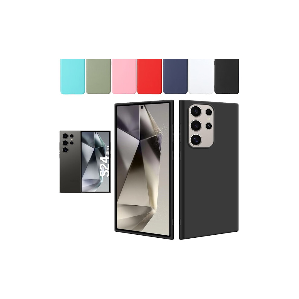 Compatible With Samsung Galaxy S24 Ultra Case Mobile Phone Case Silicone / Tpu - Choose: Compatible With Samsung S24 Ultra Black 9193271535942