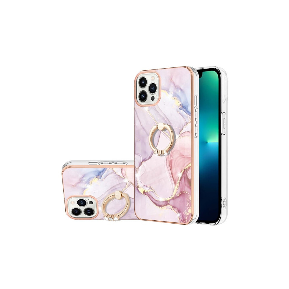 Skalo Compatible With Iphone 14 Pro Max Marble Tpu Case With Ring - Motif 2 Multicolor 9193271536024